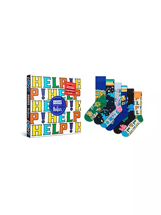 HAPPY SOCKS | Herren Geschenkset 6er Pkg. THE BEATLES 41-46 black | 